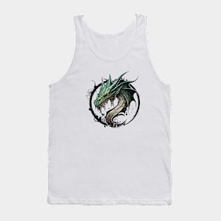 Graffiti Paint Dragon Creative Tank Top